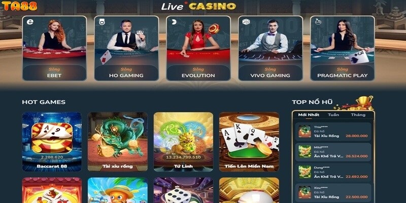 Cổng game đổi thưởng phong phú của TA88